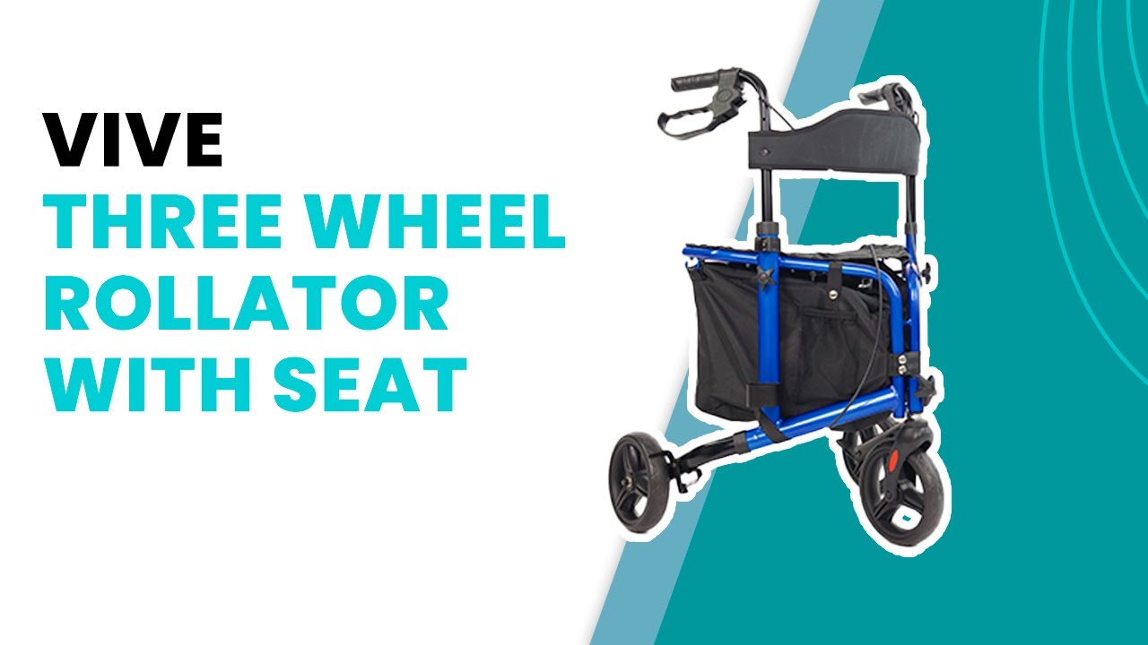 Three Wheel Rollator with Seat