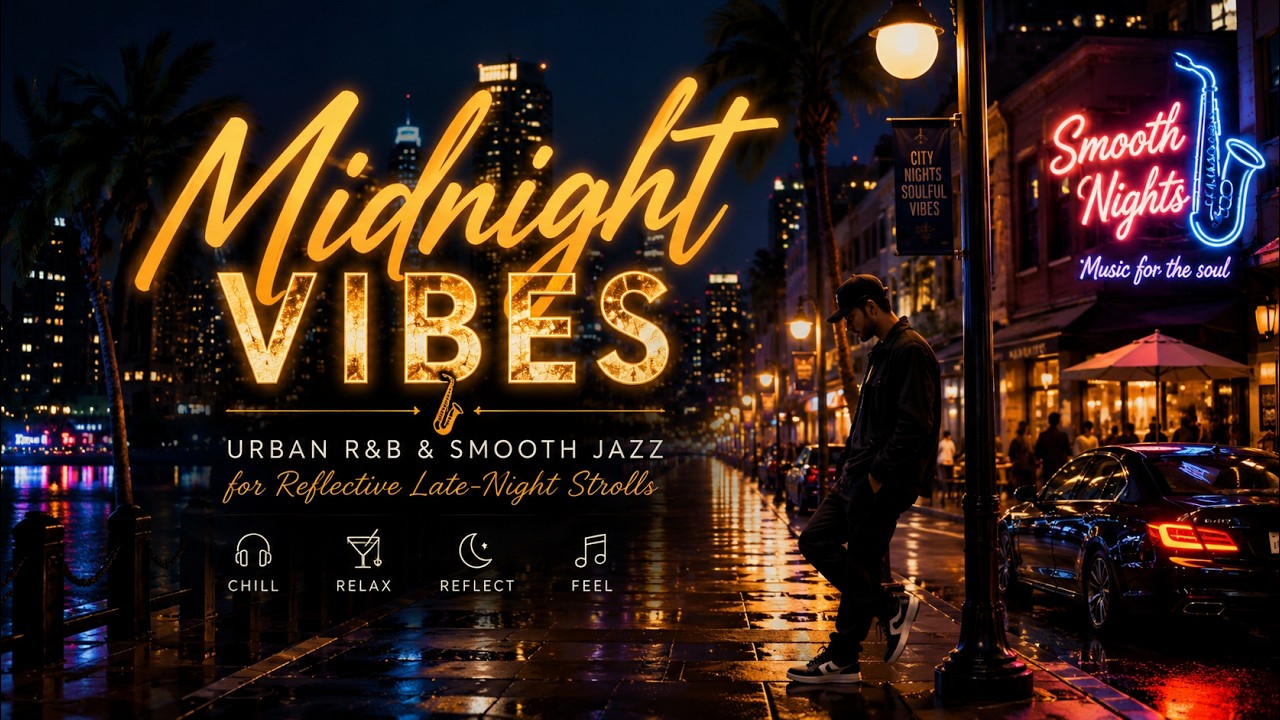 【Midnight Wanderer】Urban R&B & Smooth Jazz for Reflective Late-Night Strolls