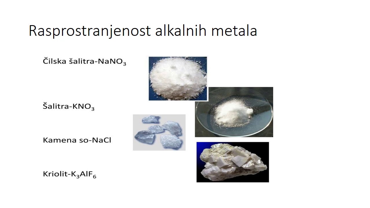 HEMIJA I BIOHEMIJA - I razred - Elementi I grupe periodnog sistema – alkalni metali