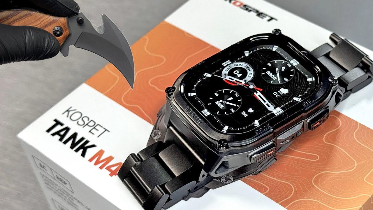 Kospet Tank M4 Unboxing and Review King of Rugged SmartWatches Better than GARMIN! - Aesthetic ASMR