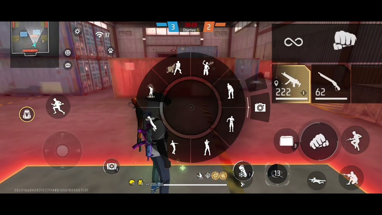 Vídeo jogando free fire no gladias (só Arthur)