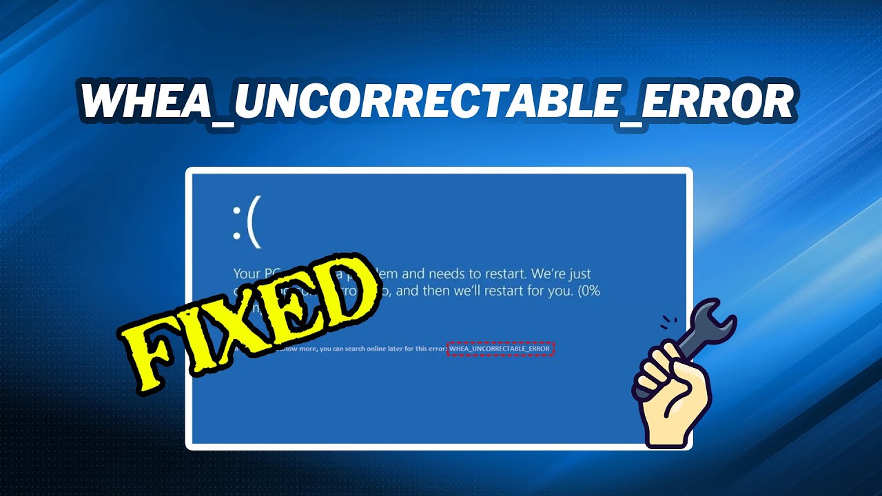 Как исправить ошибку WHEA_UNCORRECTABLE_ERROR в Windows 10