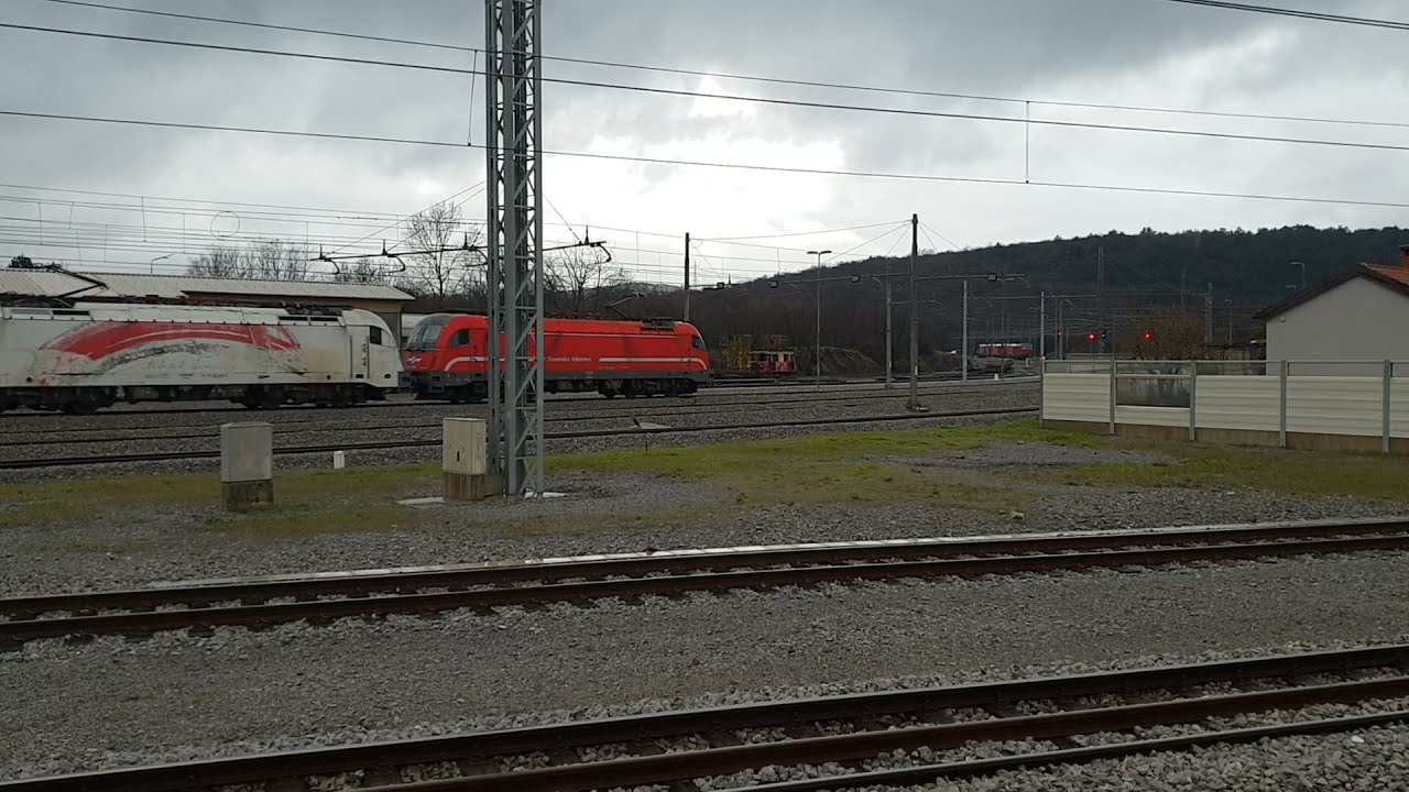 2x SŽ 541 with container train