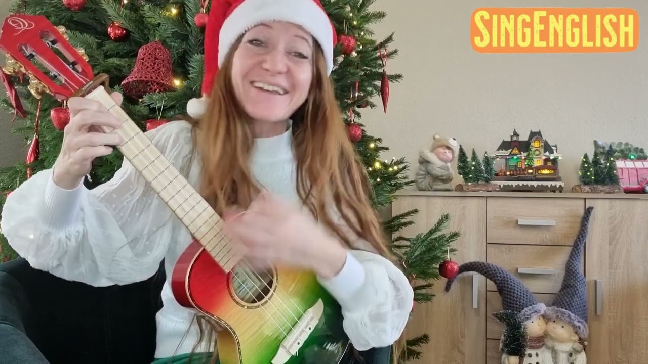 SingEnglish: Rudolph the Red-Nosed Reindeer | teaching video, ukulele sing along | Christmas song