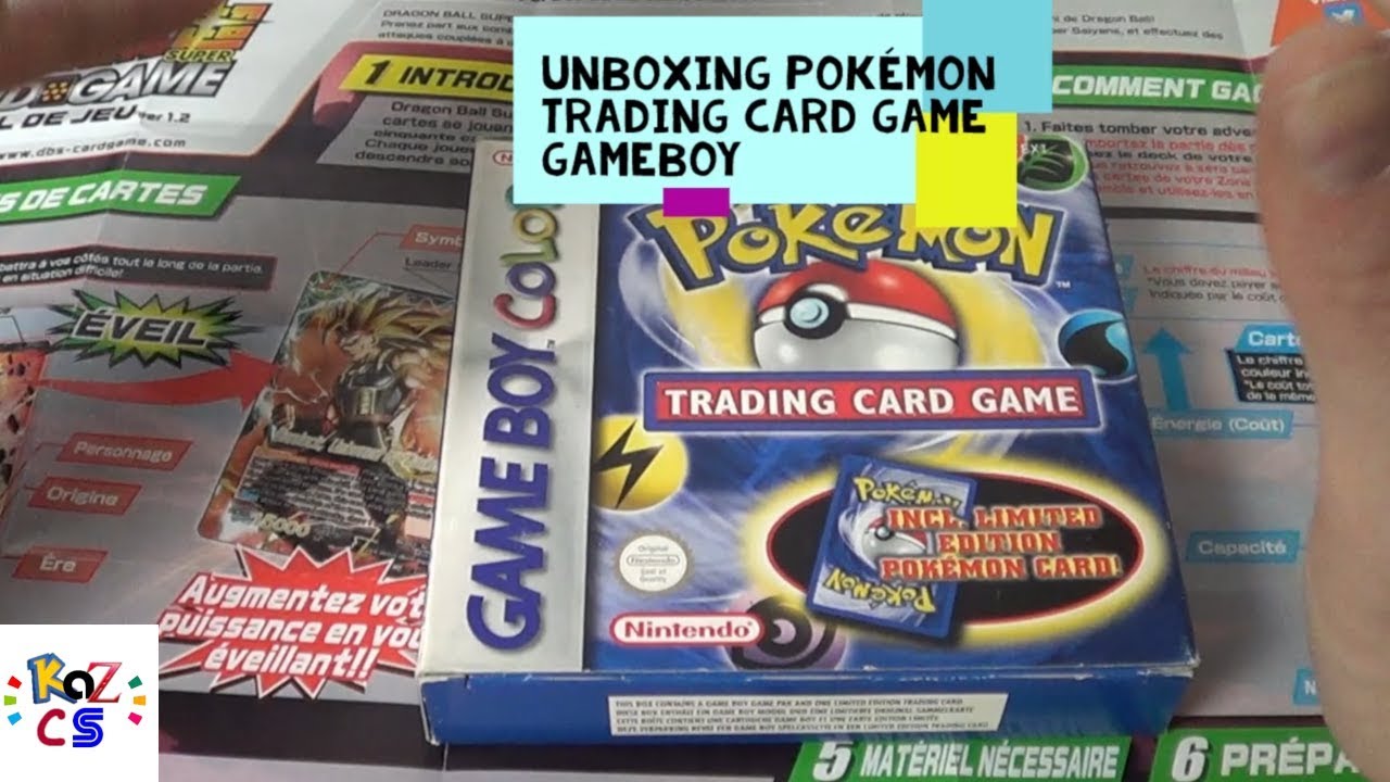 Unboxing Pokémon Trading Card Game Game boy color