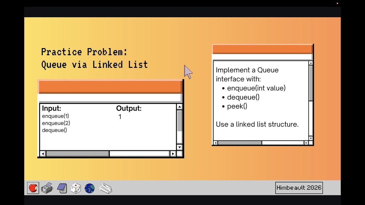 Реализация очереди в Java с использованием связанного списка.