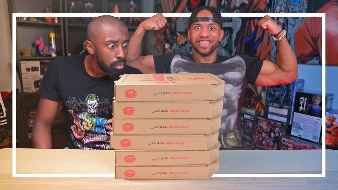 تحدي أكل 6 بيتزا متنوعة النكهات ضد اكزيت Pizza Challenge