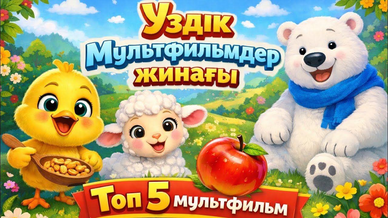 Қуыр, қуыр, қуырмаш! Қошақаным! Аю отыр партада! Алма кетті домалап! Ақ аю тоңбайды!#топмультфильм