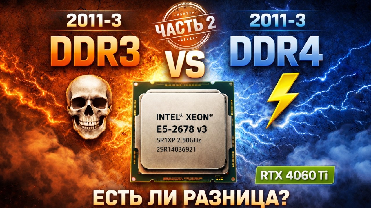 Сравнение сборок на сокете 2011-3 с DDR3 и DRR4 есть ли разница в играх? (ЧАСТЬ 2) RTX4060Ti