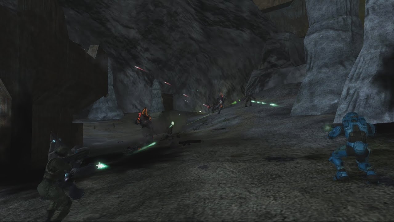 Halo 2 Marines & The Covenant Vs Flood Ai Battle