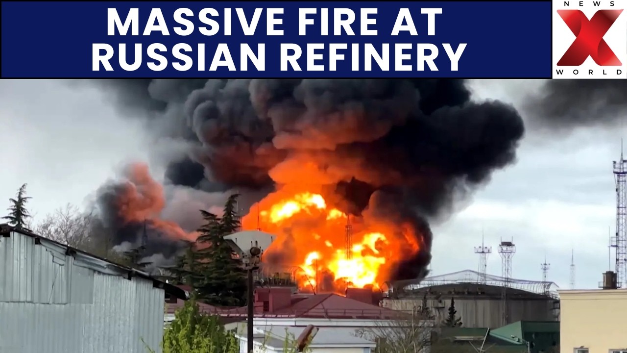 Massive Fire Erupts At Ryazan Oil Refinery After Suspected Ukrainian Drone Attack | NewsX World