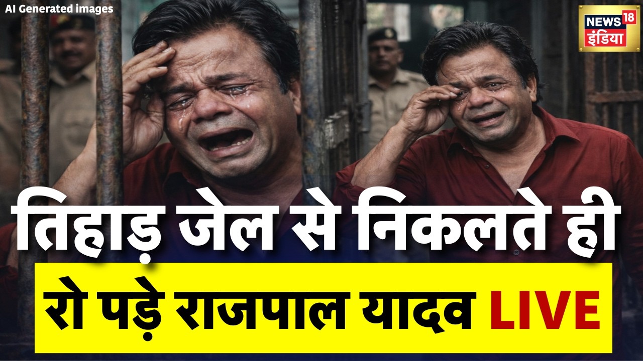 Live: जेल से निकलते ही Rajpal Yadav, फूट-फूट कर रो पड़े | Rajpal Yadav cheque bounce case