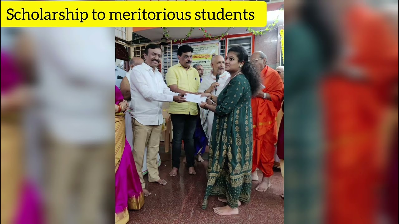 Scholarship given to students from Shakambari Nagar Rayara Matha Bangalore
