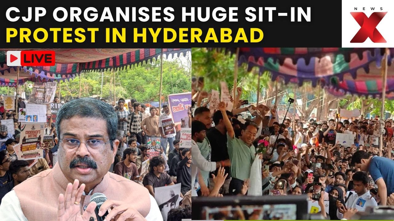 Cockroach Janta Party Hyderabad Protest Live: Demands Dharmendra Pradhan Resignation Over NEET Leak