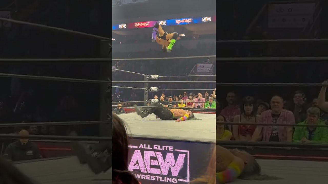 Sammy Guevara INJURES Jeff Hardy with Major Botch on AEW Rampage Live #aew #wrestling