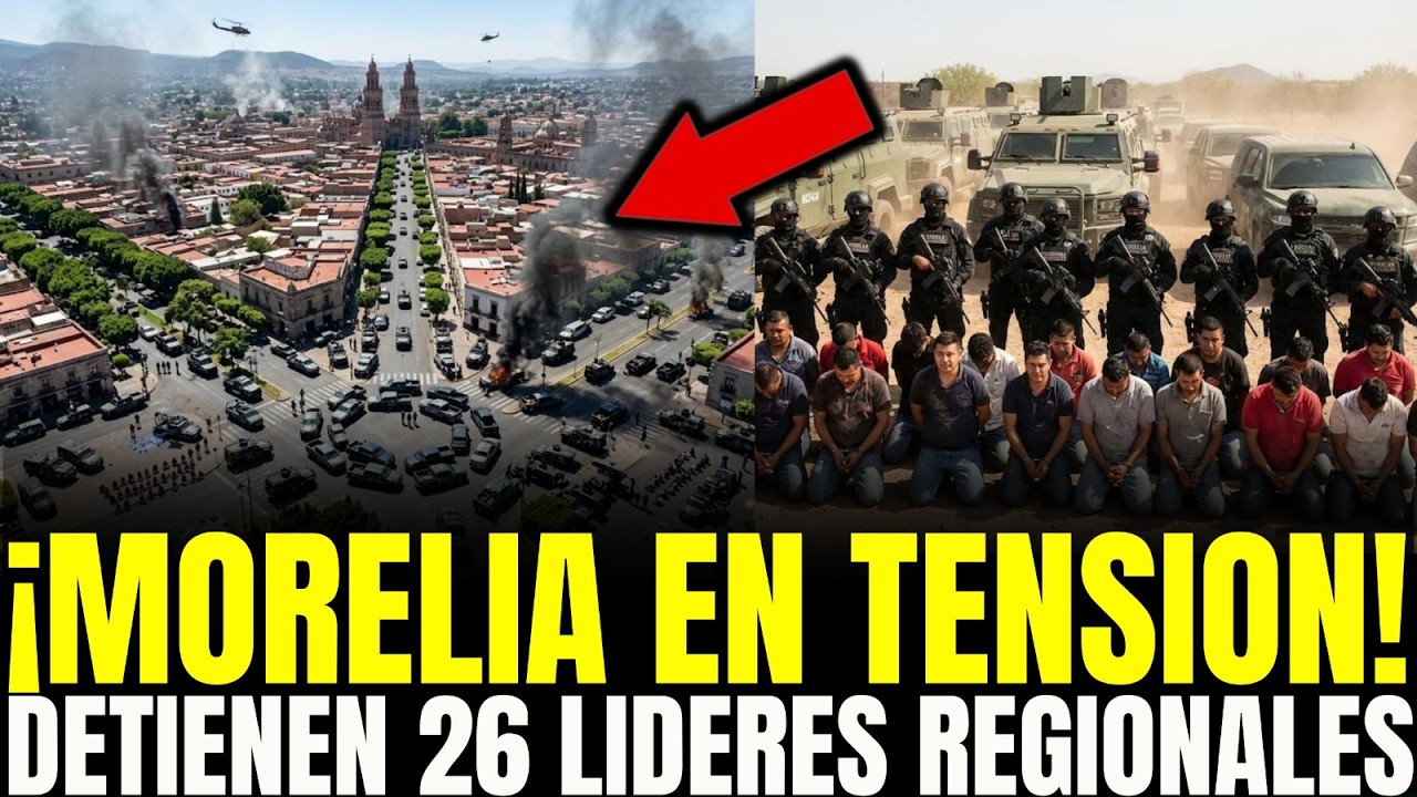 MORELIA EN TENSIÓN: MURCIÉLAGOS ANTICIPAN GOLPE y DETIENEN 26 LÍDERES REGIONALES