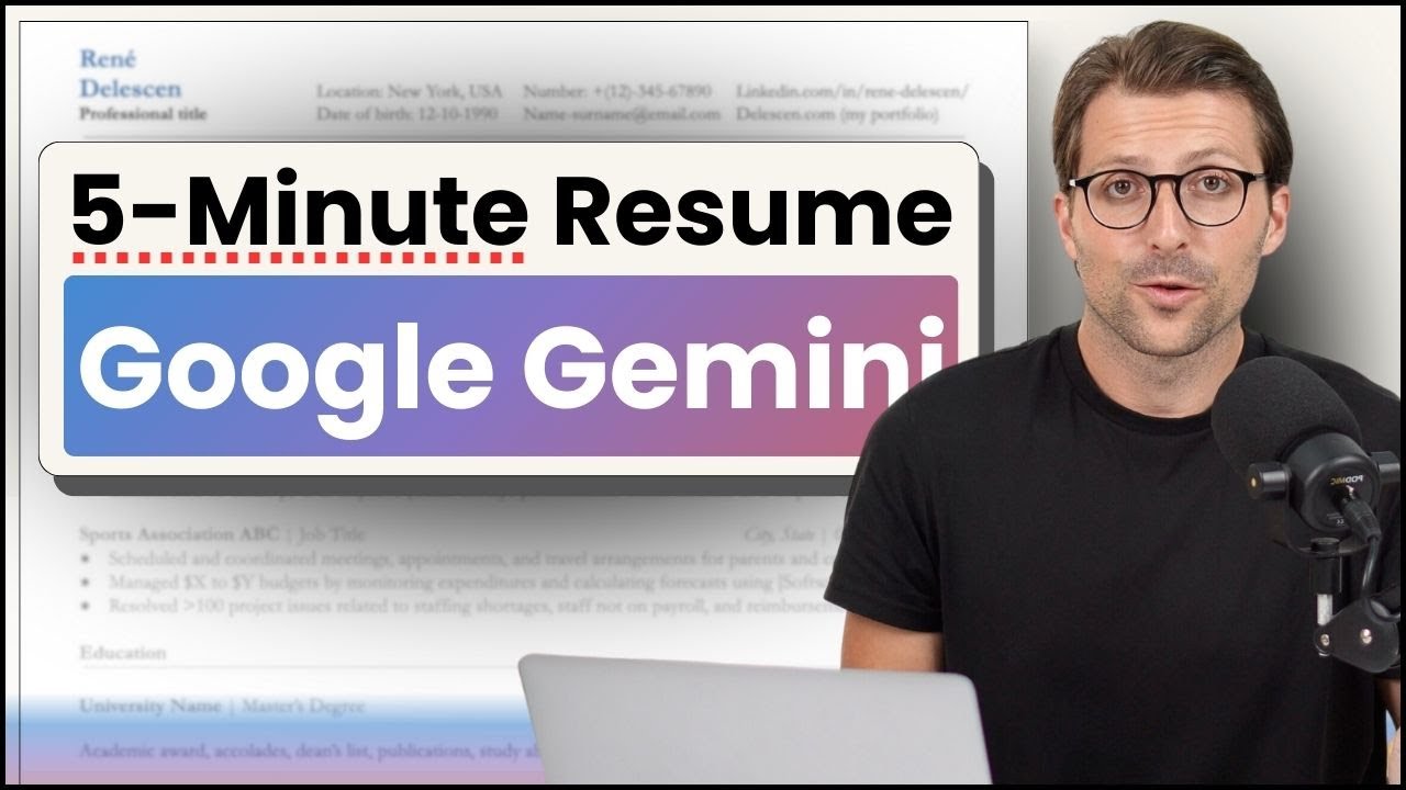 How To Write a Resume in 5 Minutes (Google Gemini)