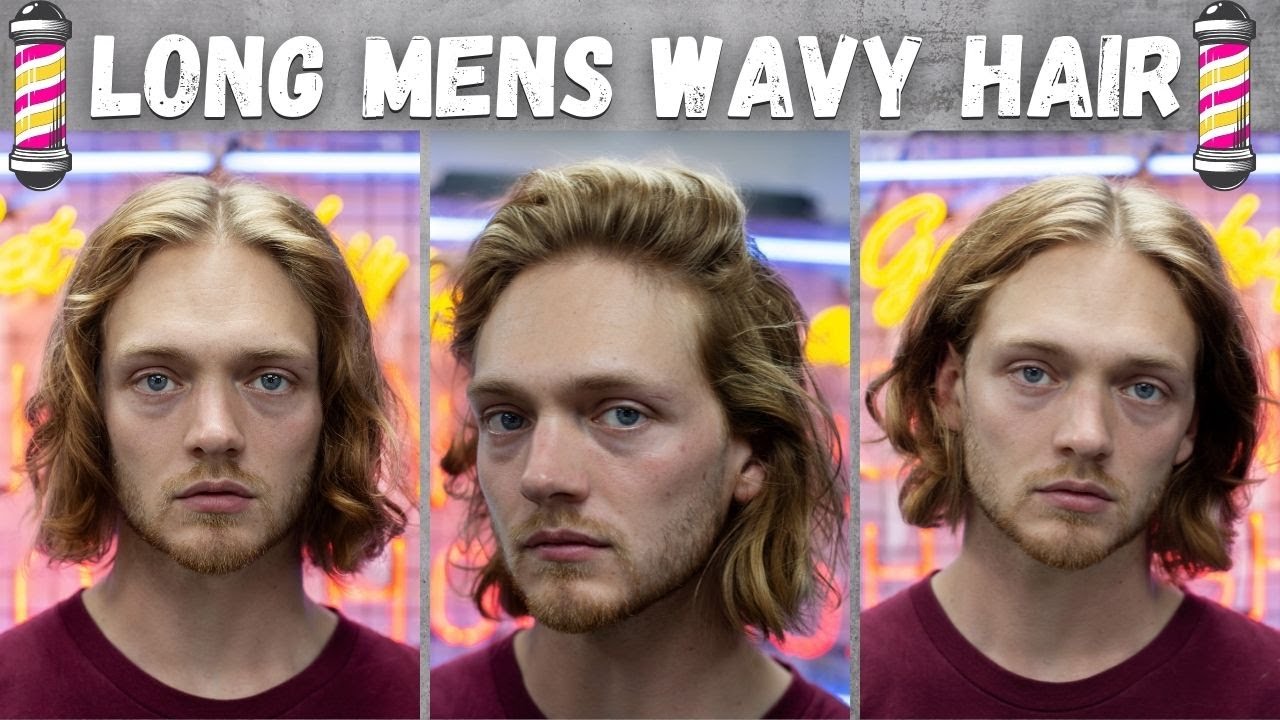 Long Men's Wavy Curly Haircut & Styling Tutorial MGW #61