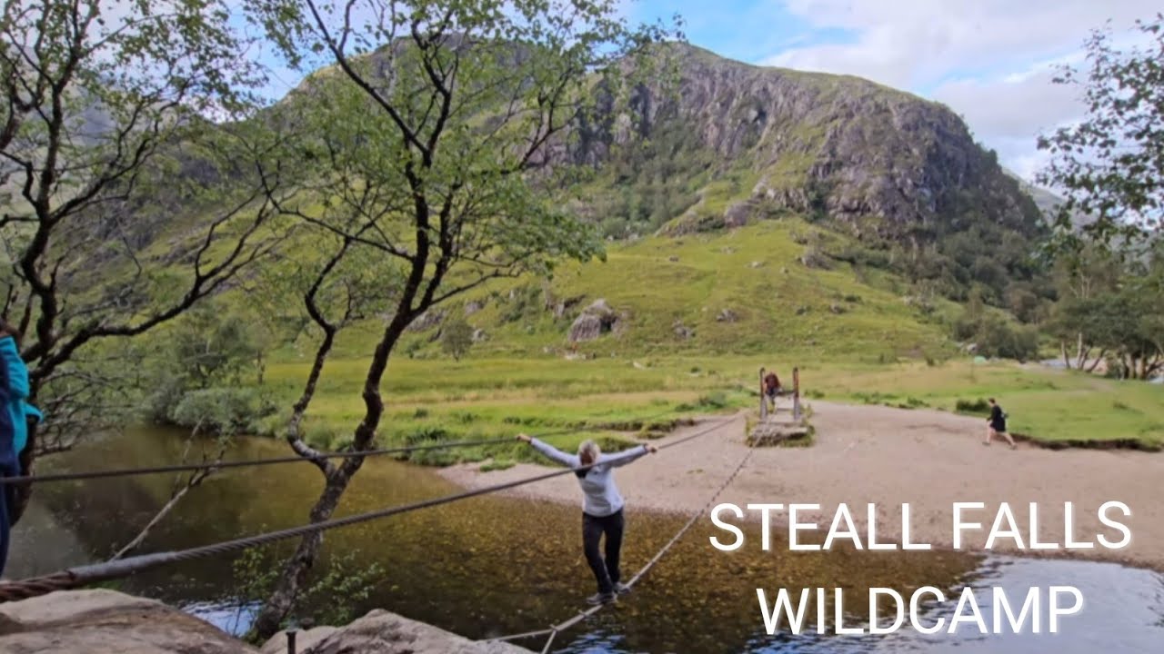 Steall Falls stormy wild camp in the Fjallraven Abisko Lite 1
