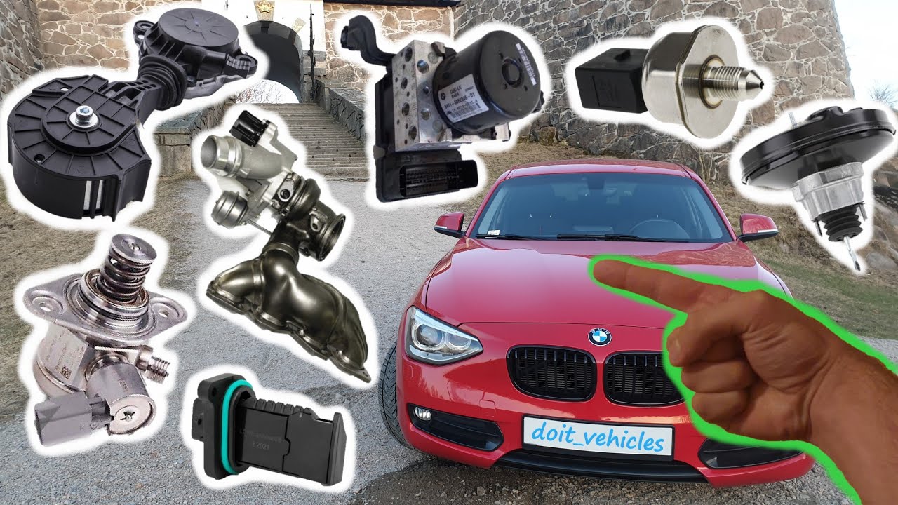 Компоненты двигателя BMW 114i - схема / расположение 116i F20