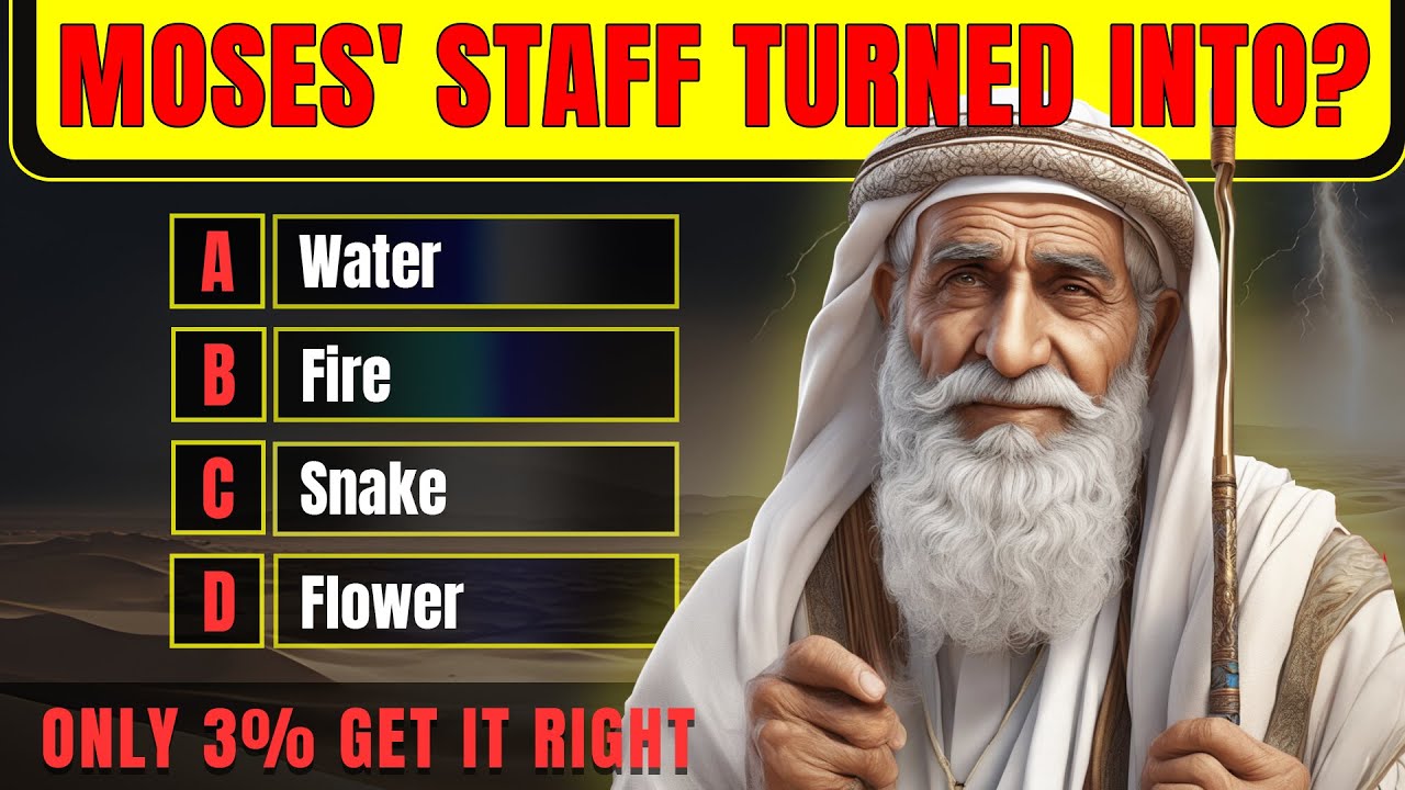 25 BIBLE QUESTIONS TO TEST YOUR BIBLE KNOWLEDGE ABOUT MOSES AND THE OLD TESTAMENT | The Bible Quiz
