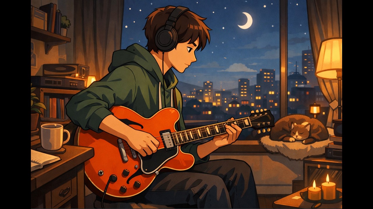 Chill Lofi Blues Guitar to Work or Study to