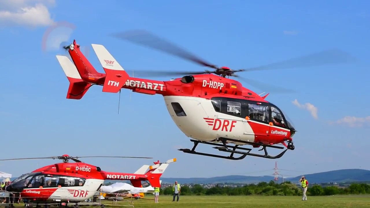 DRF Luftrettung - Start Christoph 51 - EC 145 - D-HDPP - Flugplatz Pattonville EDTQ