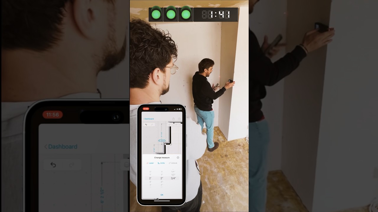 Testing magicplan&rsquo;s speed in sketching a room with a Bluetooth laser meter. #magicplan #shorts