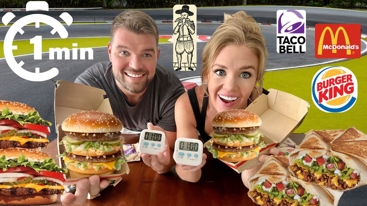Парочка против Биг Мака, Воппера и Crunchwrap Supreme: 1-минутные испытания + История первого про...