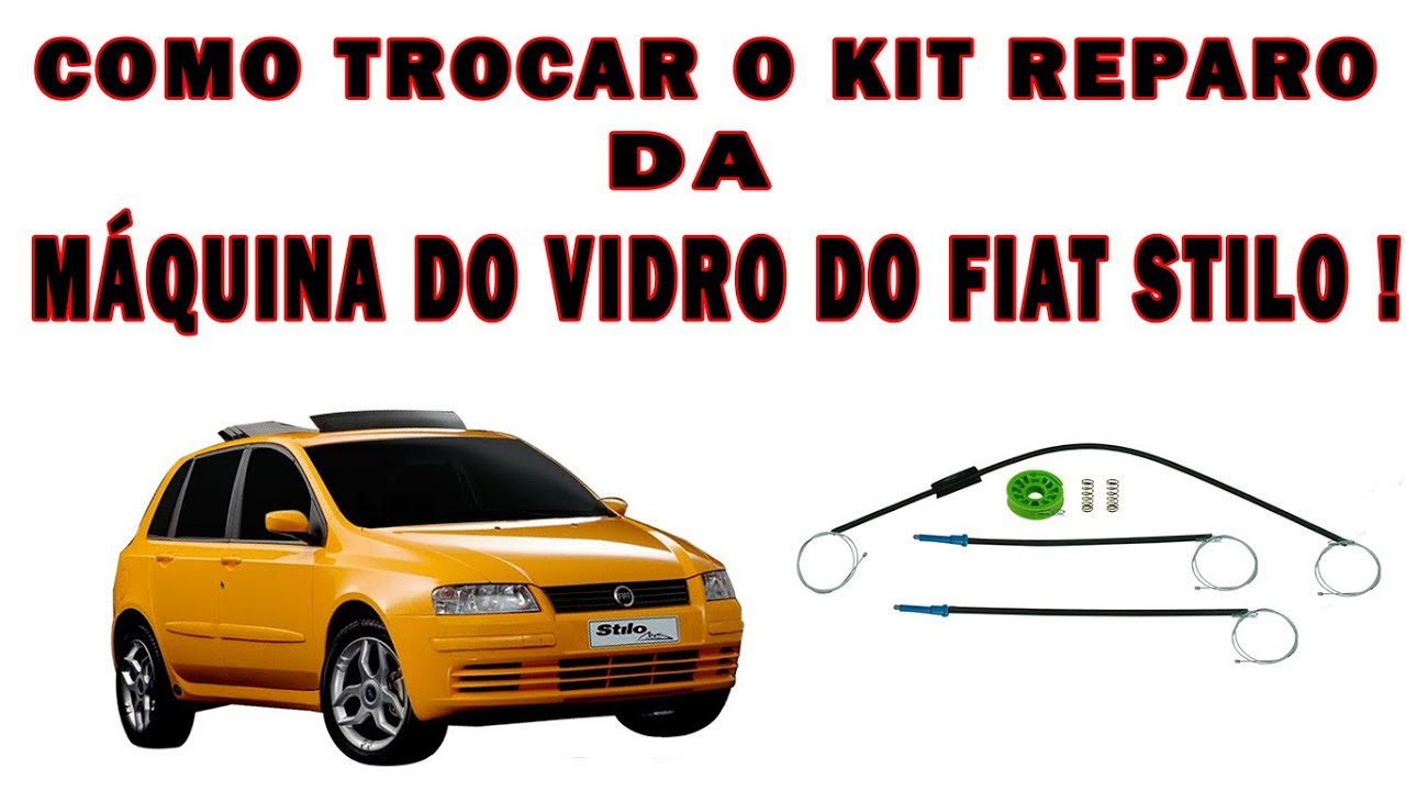 COMO TROCAR O KIT REPARO DA MÁQUINA DO VIDRO DO FIAT STILO !!