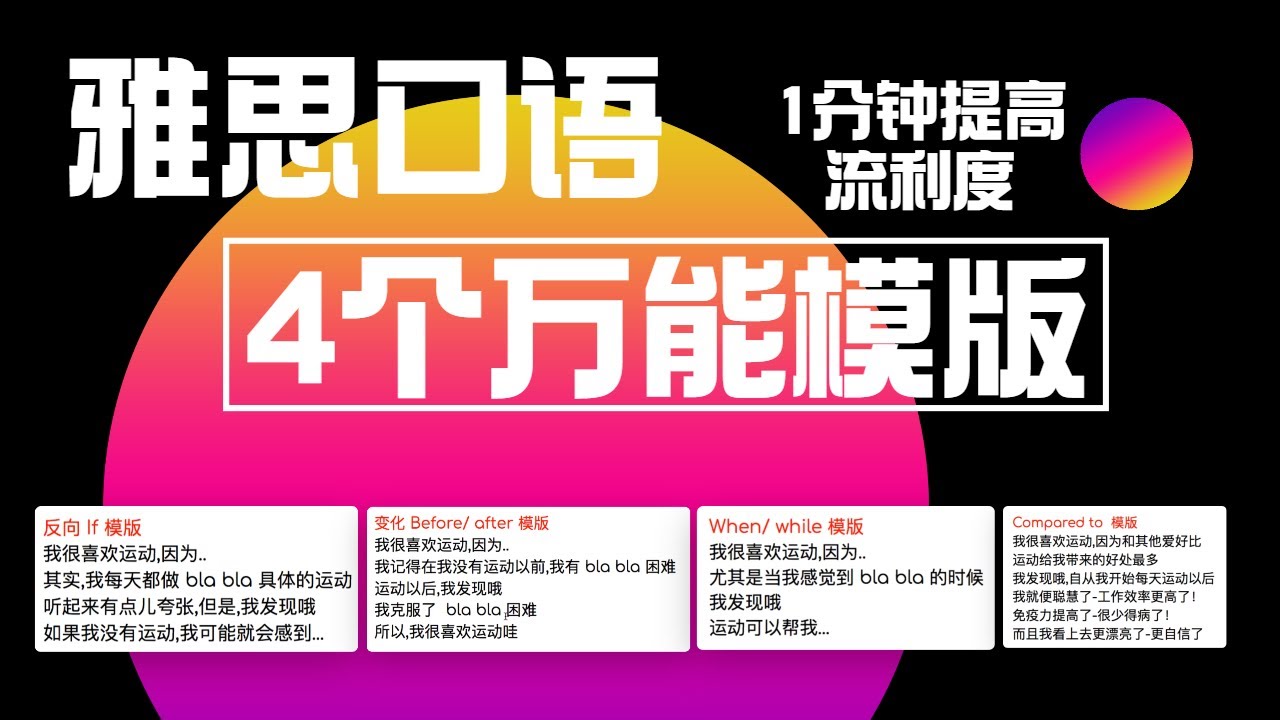 雅思口语,回答总“卡卡卡”？ 4个万能模版 1分钟提高流利度 L265