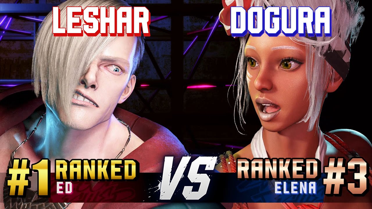 SF6 ▰ LESHAR (#1 Ranked Ed) vs DOGURA (#3 Ranked Elena) ▰ High Level Gameplay