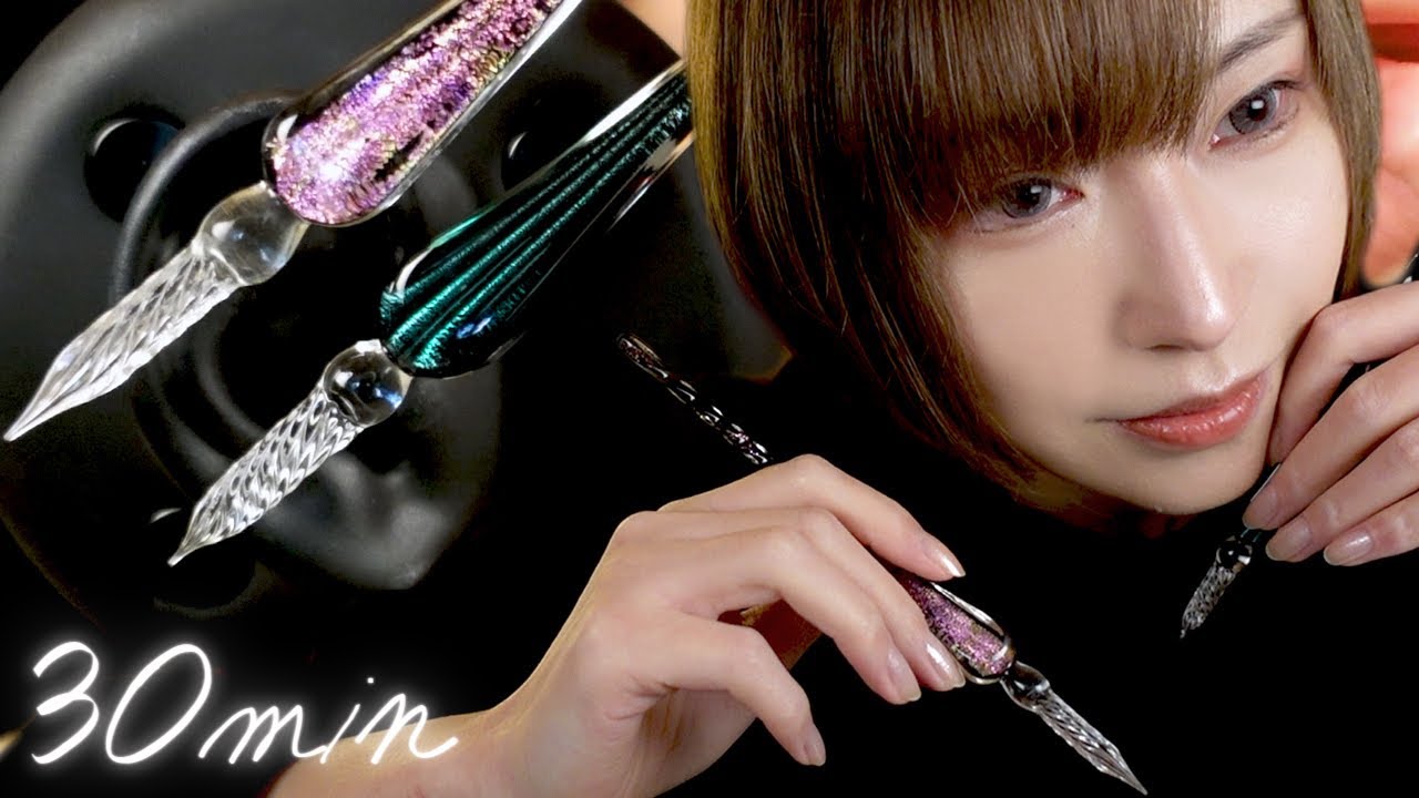 【ASMR】ゾワゾワしなくなった人向け寝落ち用！30分耐久！低音強音圧ガラスペン耳かき【音フェチ】