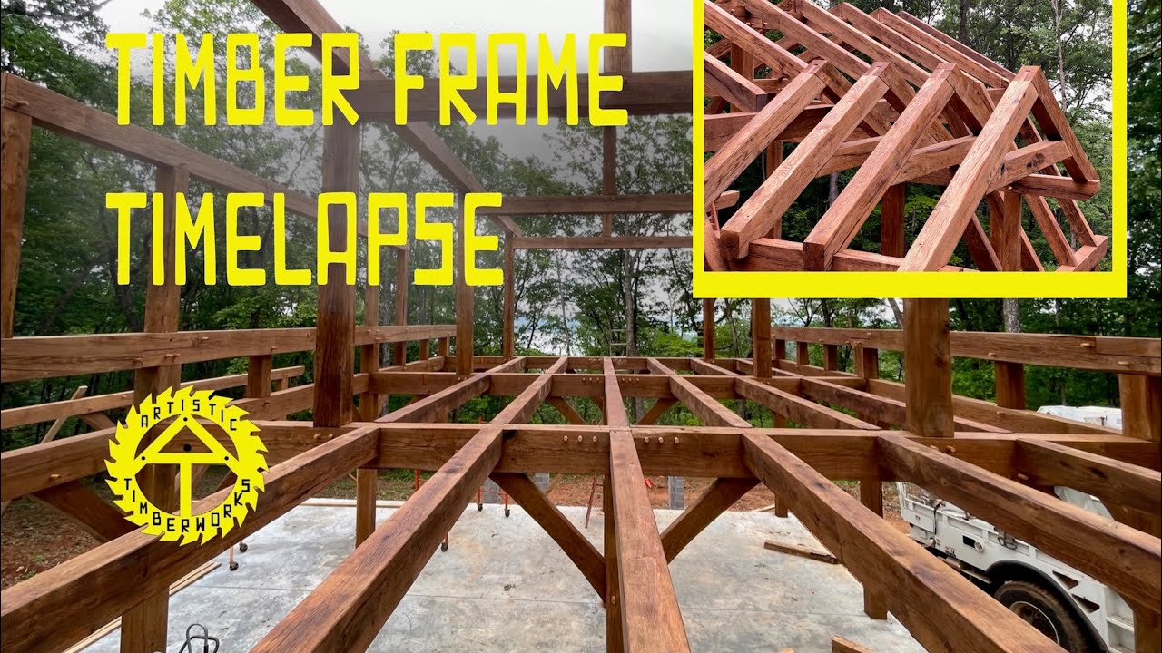 We built our Timber Frame Structure the "Carriage House," time lapse.