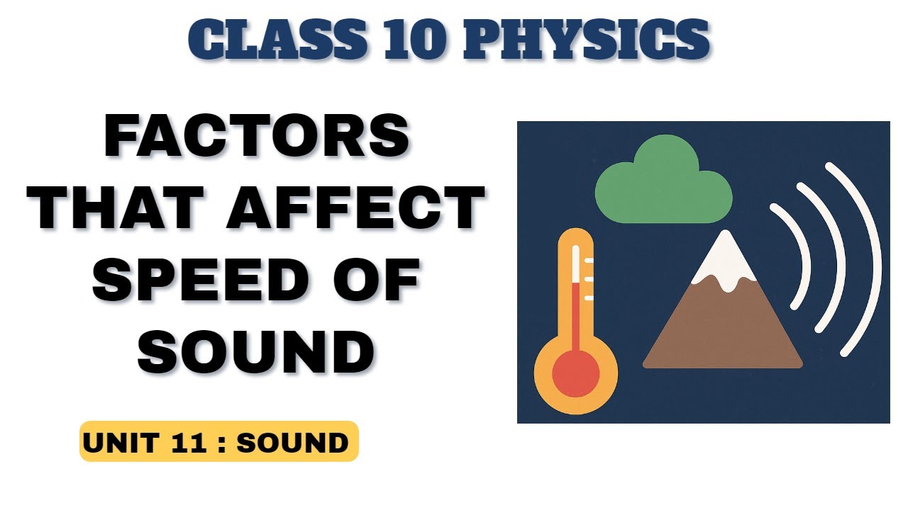 Factors that affect speed of sound in air - Class 10 Physics - Unit 11 Sound