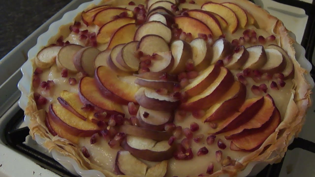 Stone Fruit and Egg Free Custard Phyllo Tart