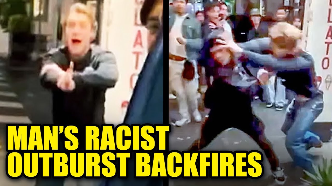 WATCH: Unhinged Male-Karen Pretends to Shoot Crowd, Racist Outburst Backfires