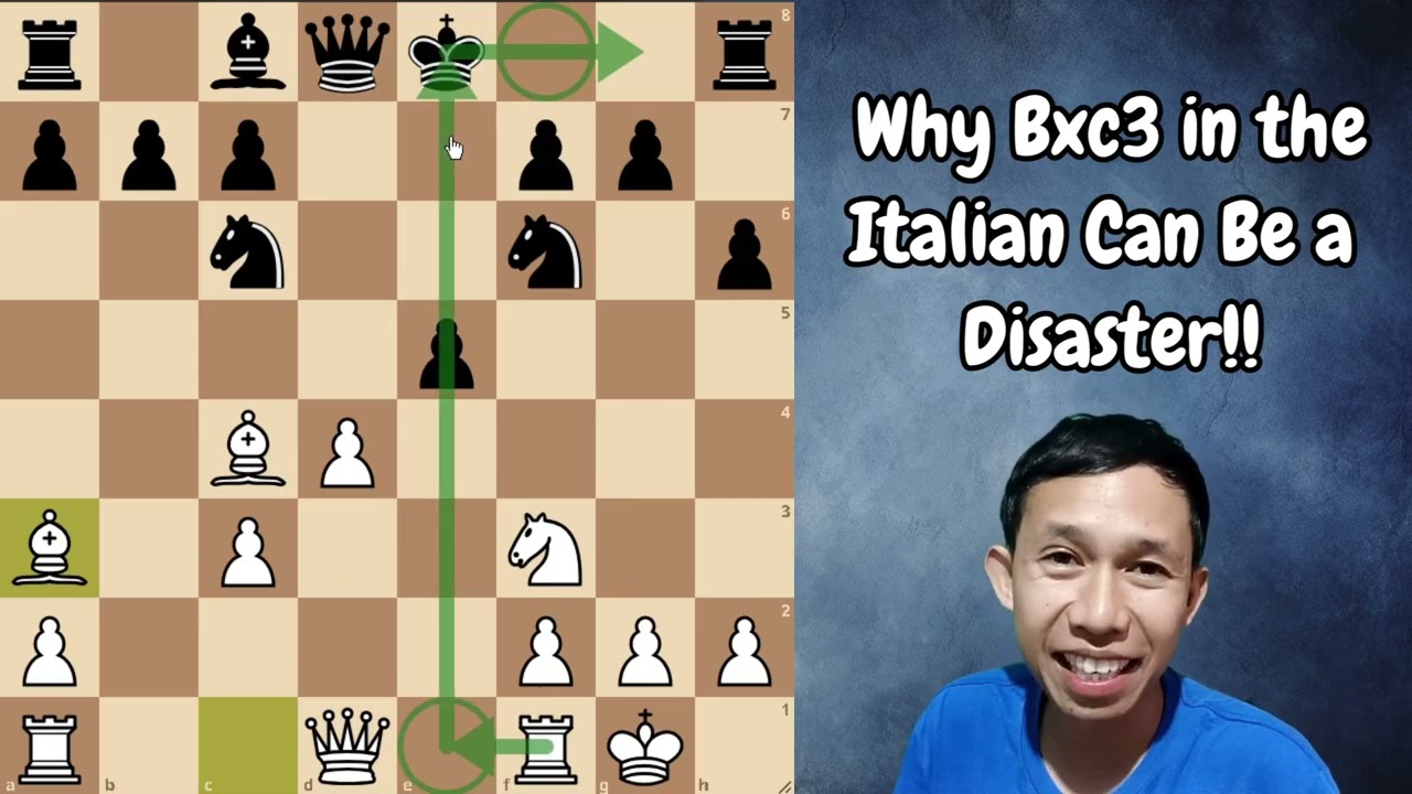 Why Bxc3 in the Italian Can be a Disaster? #chess