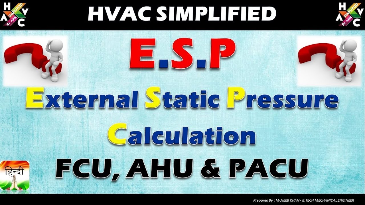 HVAC Training - External Static Pressure Calculation (Hindi Version)