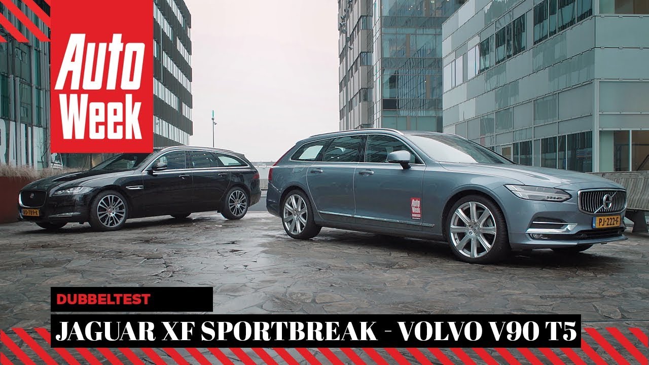 Jaguar XF Sportbrake vs. Volvo V90 – AutoWeek Dubbeltest - English subtitles