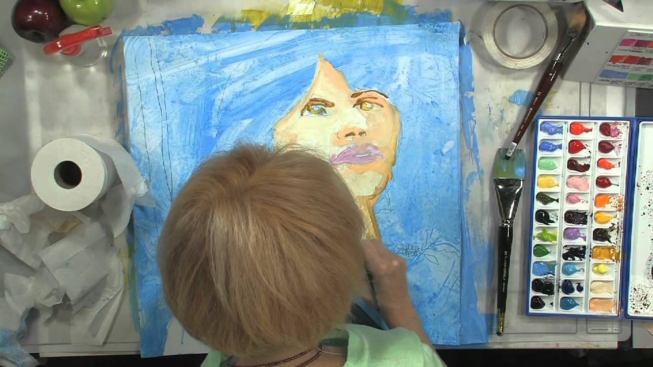 How to Paint a Self Portrait on Yupo, Part 2