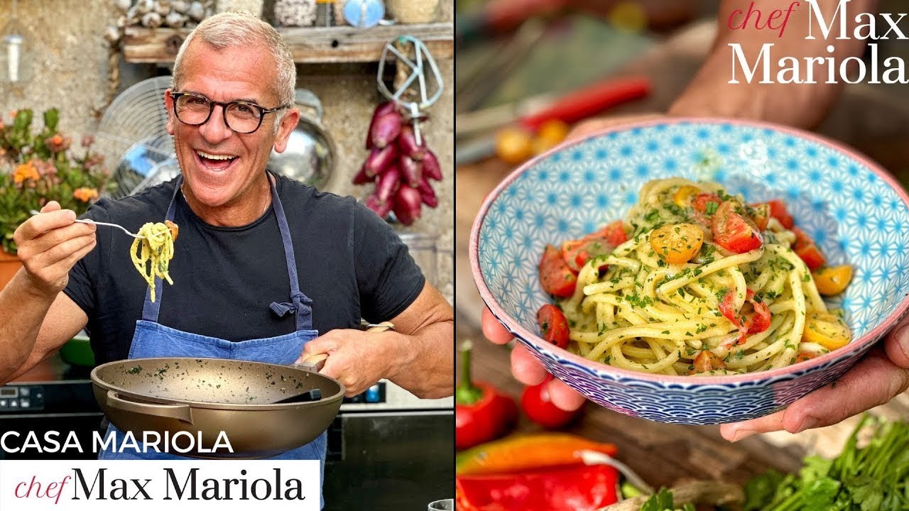 Pasta con Pomodorini Rossi e Gialli e Colatura di Alici | Ricetta Facile e Veloce | Chef Max Mariola