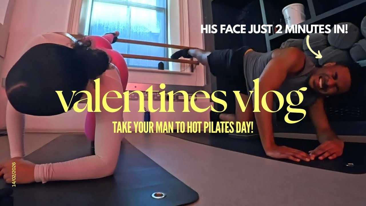 Seeing if my boyfriend survives hot Pilates | valentines vlog