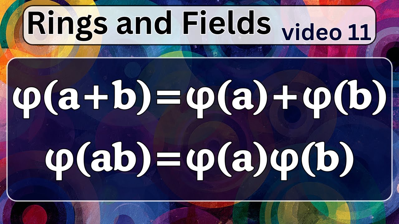 The basics of ring homomorphisms -- Rings and Fields 11