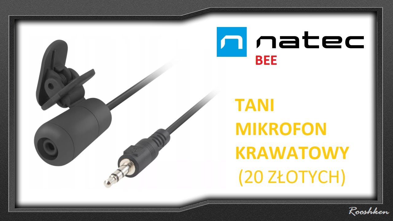 Tani mikrofon krawatowy (około 20 złotych) - Natec Bee
