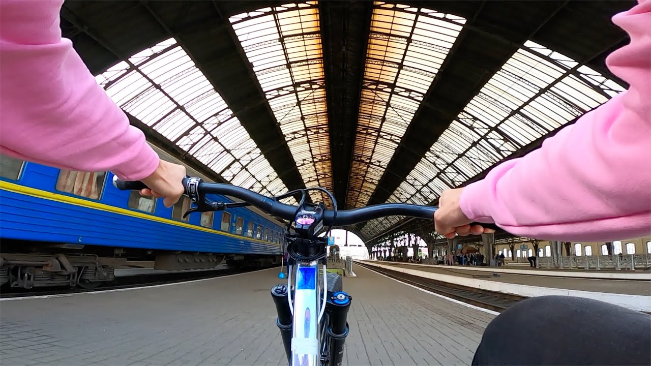 Катаюсь по городу Львов с подписчиком на МТБ | GoPro 8 POV MTB Urban Street Riding #6