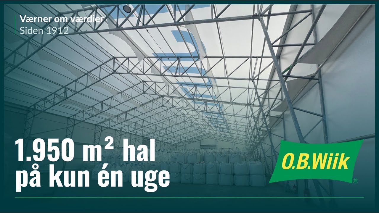 Jutlandia A/S | 1.950 m² hal på kun én uge | O.B.Wiik Danmark