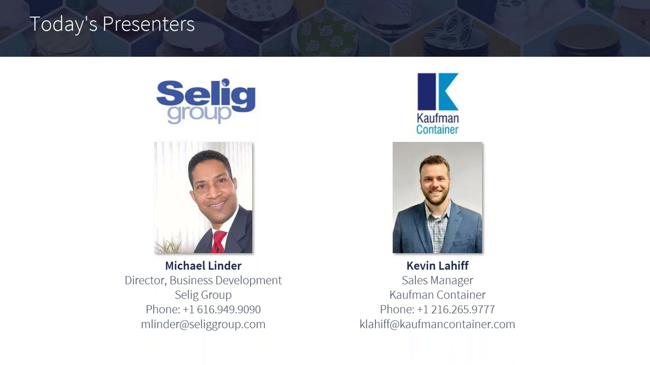 FREE Webinar with Selig Group & Kaufman Container  Let It Breathe! Five Keys to Improving Products,