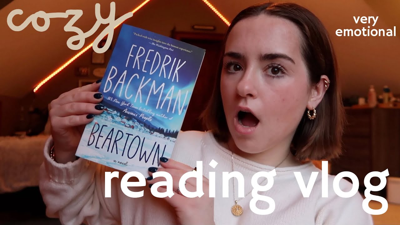 COZY READING VLOG | spoiler free reading, beartown - fredrik backman, emotional book 🏒🐻☃️