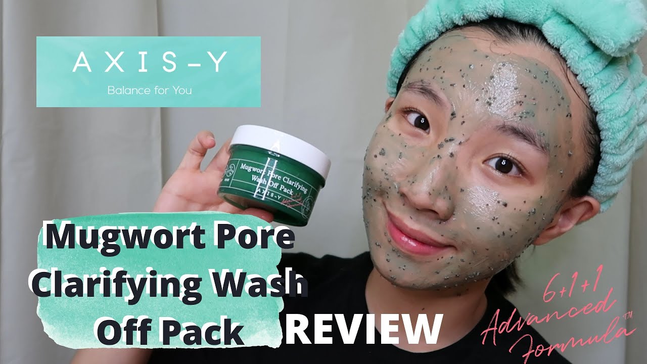 [ENG] AXIS-Y Mugwort Pore Clarifying Wash Off Pack Review | Official Launch